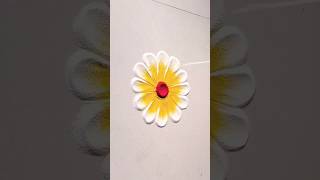 Beautiful Rangoli #easy#flowerrangoli  ##youtubeshorts #shortsviral #shorts 💛❤️