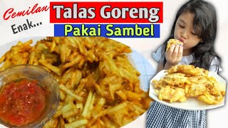 Talas Goreng Tepung || Enak mantap Makan pakai sambel #cemilan #cemilananak #cemilanenak