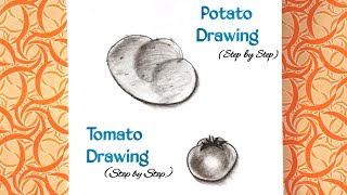 How to Draw Potato ll How to Draw Tomato ll Potato Drawing ll Tomato drawing ll vegetable Drawing