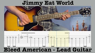 Bleed American - Jimmy Eat World - Lead Guitar - Lesson Demonstration - Rolling Tab - Drop D Tuning