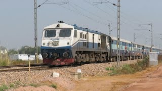 Accelerating Dual Cab Alco Locomotive 'PUSHPAK' TKD WDP3A | Indian Railways.