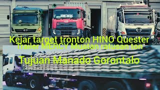 kejar target tronton HINO Quester trailer MERCY tujuan Manado Gorontalo @Rajajalananchannel