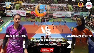 🔴 LIVE SEMI FINAL PORPROV VOLI INDOR PUTRI | LAMTIM VS METRO