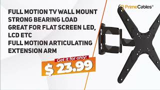 Full motion TV Wall mount articulated arm Universal LED LCD PLASMA 13” - 55” SLIM - PrimeCables®