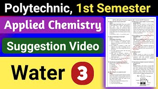 Water (Part-3) | Applied Chemistry Suggestion | 1st Semester Polytechnic | NatiTute