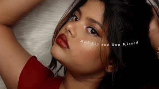 Get Ready to Glow: Red Lips and Dewy Skin Makeup Tutorial