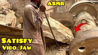 ASMR GAINT JAW ROCK STONE CRUSHING SHOOTING SOUND & POWERFULL CRUSHING #asmr #trending #viralvideo