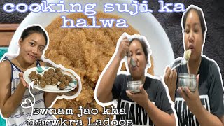 SIMPLE SUJI KA HALWA🧆 || COCONUT LADOOS || COOKING || MY DAILY LIFE🤸‍♀️