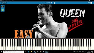 Queen - Love of my life - Clases de piano - Piano fácil - Synthesia Piano Tutorial - Easy Piano