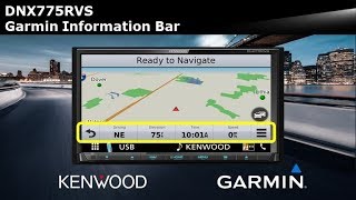 KENWOOD DNX775RVS Garmin Information Bar