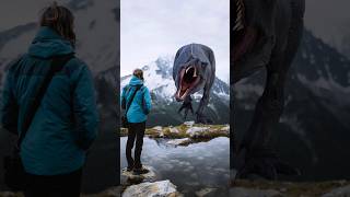 T-REX Dinosaur Attacks Couple | Indominus Rex Dinosaurs Damage City #shorts #dinosaur