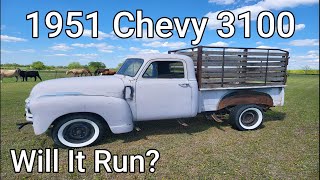 1951 Chevy 3100 AD Truck.  Will It Run Again?