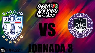 Pachuca vs Mazatlán FC Jornada 3 Apertura 2022. (Simulacion FIFA 22).