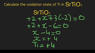 Oxidation state of Ti in SrTiO3