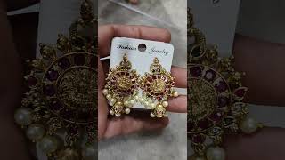 #Ad stone chandbali collection #laxmi earrings collection