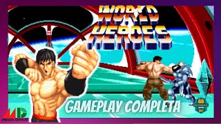 WORLD  HEROES (MEGADRIVE) GAMEPLAY COMPLETA/DETONADO/DRAGON/1CC