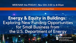 Energy & Equity: Exploring New DOE Funding Opportunities - SBIR and STTR