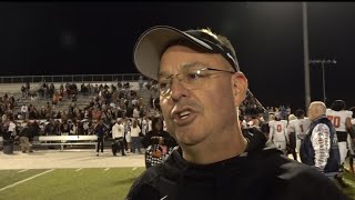 AFTER THE LIGHTS: Gilmer Head Coach Alan Metzel after tight win over Center