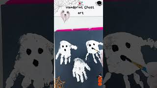 Handprint Ghost Art👻 #shorts | Halloween craft ideas🎃👻 - Crafts with Toddler