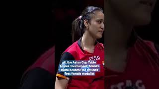 Congratulations #ManikaBatra  became the nation's first female medalist #sportsnews #shorts