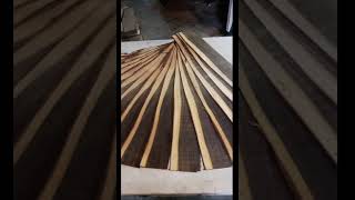 Resawing Oud(lute) Ribs by bandsaw , قص ريش طاسة  العود #woodworking #bandsaw