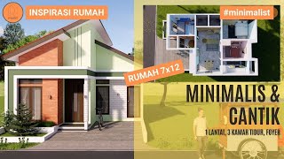 Bagaimana Membangun Rumah MINIMALIS SEDERHANA dg 3 Kamar Tidur | Lahan 7x12 | #inspirasirumah