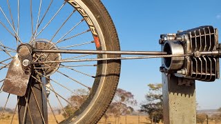 GERADOR  A VAPOR CASEIRO, uma boa ideia para as velhas rodas de bicicleta