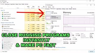 ClOSE Programs INSTANT and make your computer fast | DISK USAGE FIX!!!