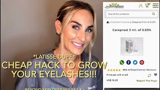 How to GROW your own EYELASHES w/ this Latisse DUPE! 🌟🌟🌟🌟🌟Great for lash repair/quick tutorial