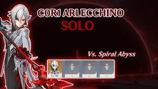 C0R1 Arlecchino SOLO vs Spiral Abyss 12!