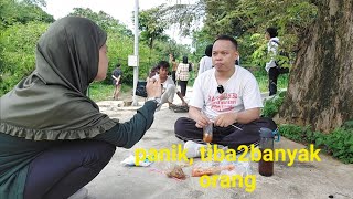 BORONG JAJANAN DI LAPANGAN PUSPITEK DAN MUKBANG DI PINGGIR DANAU