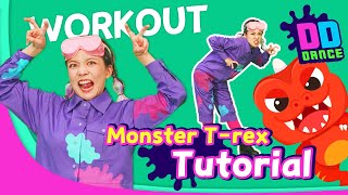 💃 T-T-T Tyranno Dance 🦖 | DD Dance Tutorial | Kids Workout | Dance Along | Learn Dance | DragonDee