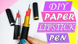 Diy Paper Lipstick Pen | Lipstick Pen Made of Paper | Diy Works