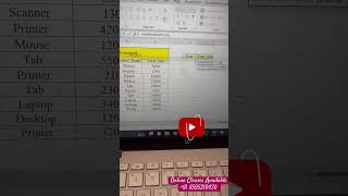 Averageif Formula in advance excel - #excel #advancedexcel #shortsvideo #shorts #onlineclasses