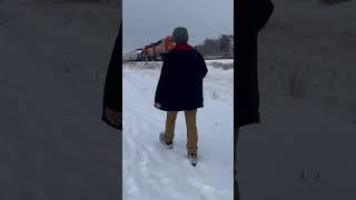 Train in snow #train #snow #subscribe #trainvideo #shorts #youtubeshorts #youtube #youtuber #bnsf