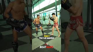 Learn step by step the good technique for dodging and counterattacking with Ajarn Wat #muaythai