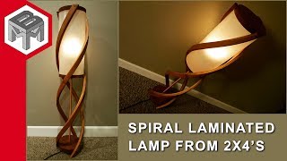 Laminated Cedar Spiral Lamp from Two 2x4's