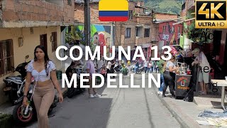 Comuna 13 Medellin colombia 🇨🇴  Walking Tour 🚶‍♂️in 4K Ultra HD