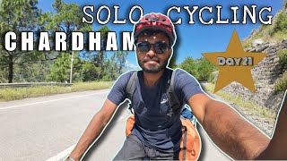 Chardham yatra on cycle | साईकल पंचर हो गया😔 Day 21 - All India Cycle Ride