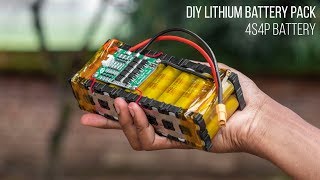 Make your own 4S4P Lithium battery Pack | BMS