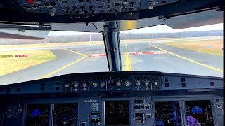 Airbus A 320. Koln to Eindhoven time-lapse. Flight deck view.