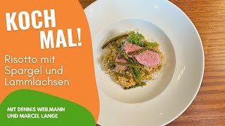 Risotto mit Spargel und Lammlachsen Oberbürgermeister Dennis Weilmann und Marcel Lange | Koch mal!