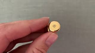 14K GOLD & DIAMOND PETITE STARBURST LOCKET