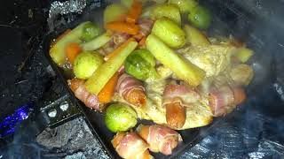 Wild Camping Scotland Heavy Rain Campfire Cooking