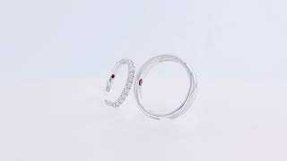 HIS AND HERS BIRTHSTONE EMBEDDED WEDDING BANDS BY GEMRIZE