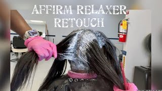 How To Do: Affirm Relaxer Retouch On Healthy Hair #hairstyle #ynshair #hair #relaxed #chemical