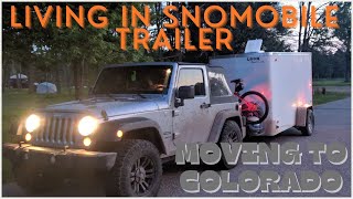 Living In A Snowmobile Trailer for a Month