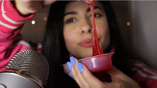 ASMR COMENDO BALA E GEL AZEDO