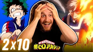 PEAK !! DEKU vs TODOROKI 🔥 My Hero Academia S2 Ep 10 REACTION