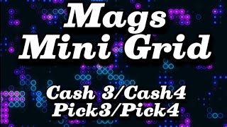 Mini Grid 11/15/24 Cash 3 Cash 4 Lottery Strategy for Winning Any State Any Drawing